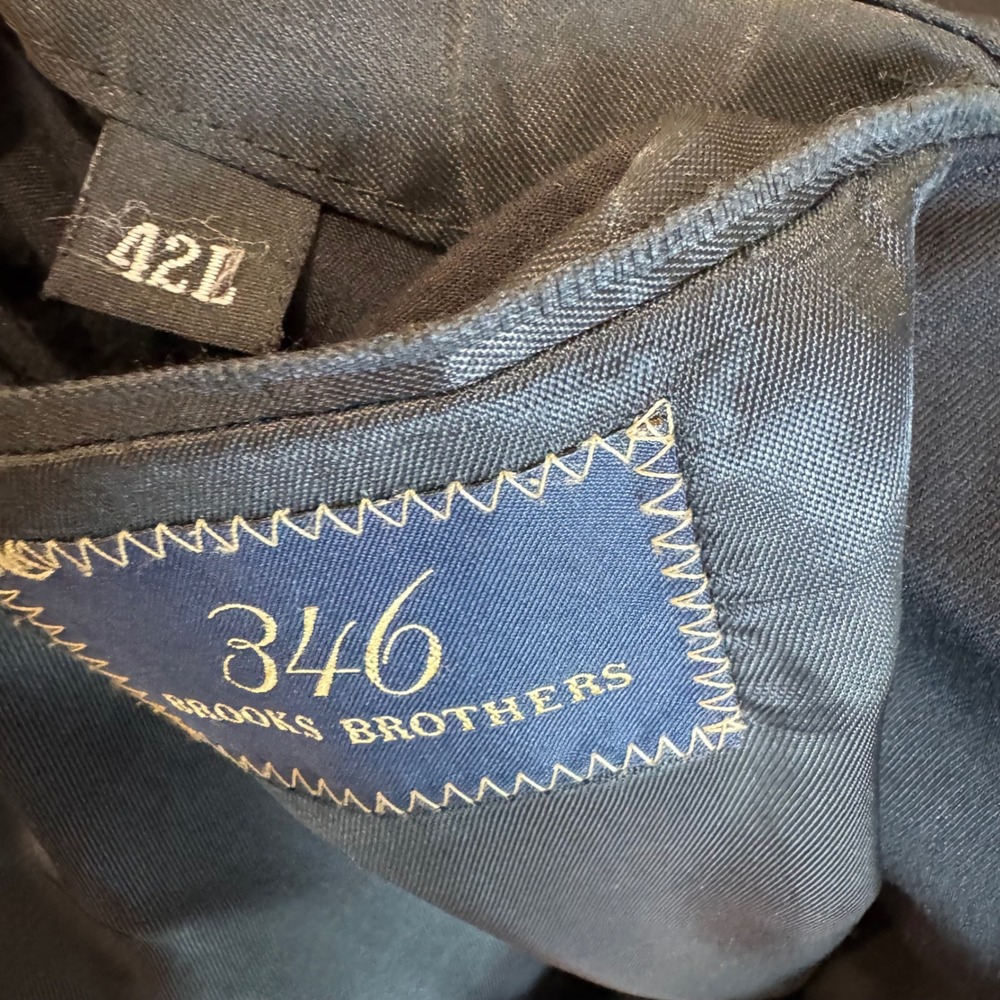 Brooks Brothers 346 Blazer Mens 42L Black Gold Button Preppy Ivy League Trad - Picture 3 of 12
